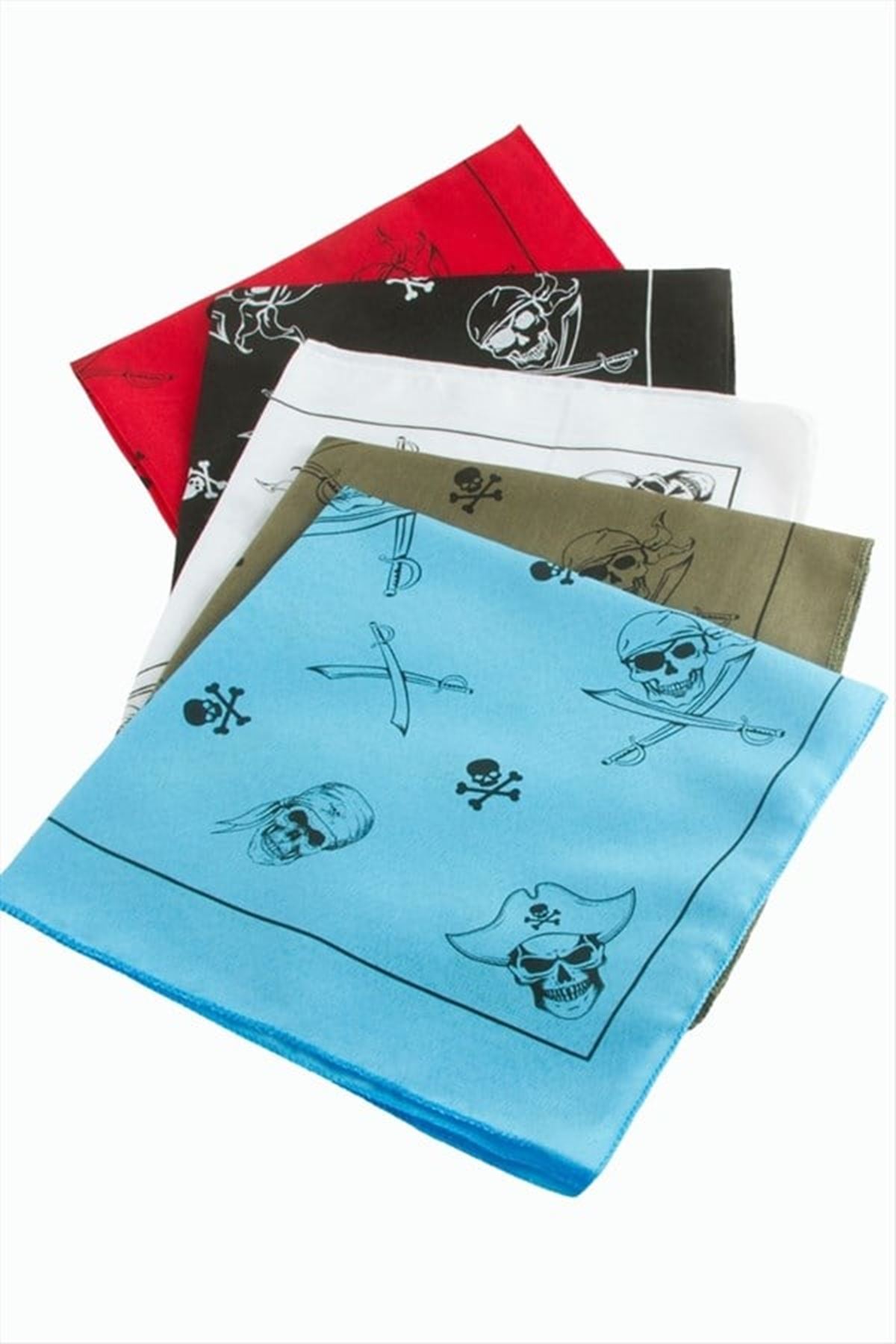 Kuru Kafa Desenli Keten Bandana 50*50 - Ebruli