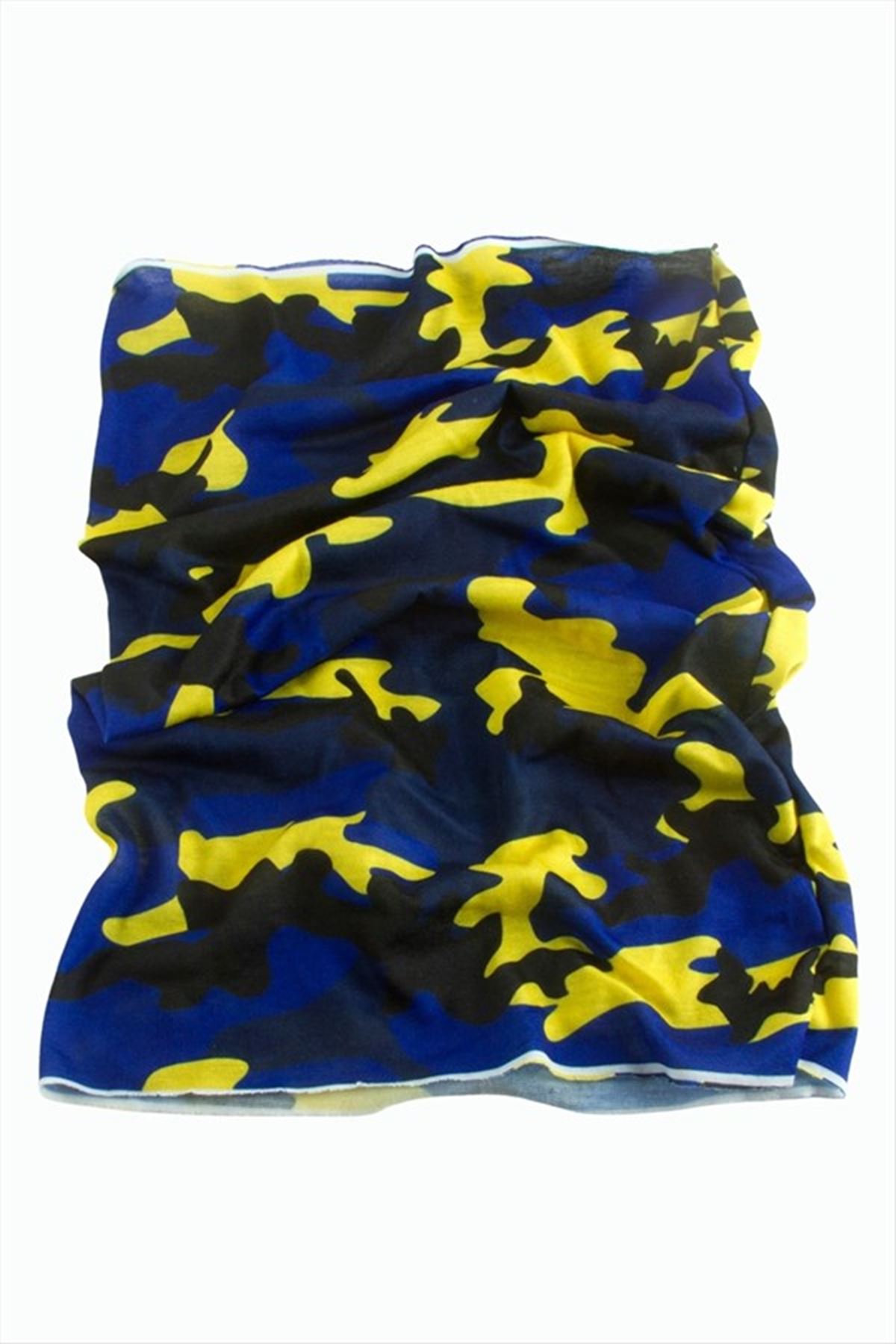 Asker Desenli Baff Boyunluk - Lacivert
