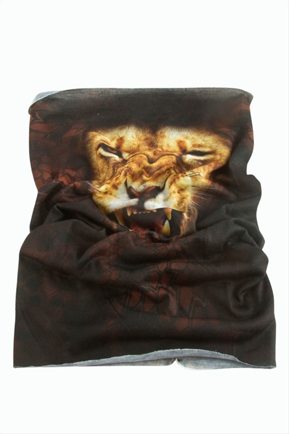 Aslan Desenli Baff Boyunluk - Sarı