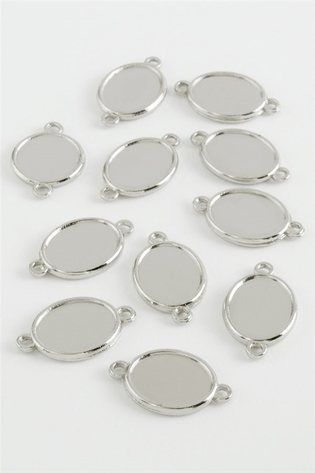 2 cm Oval Çerçeve Aparatı 50 Gram - Gümüş Rengi