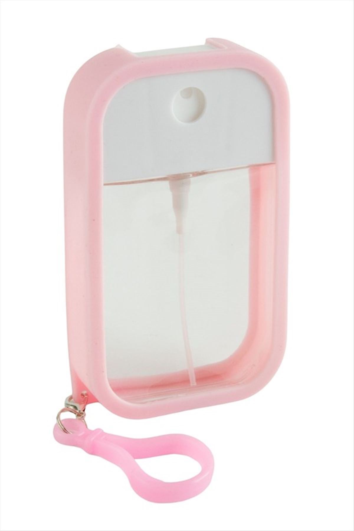 Boş Parfüm Şişesi Çanta Anahtarlık - Pembe