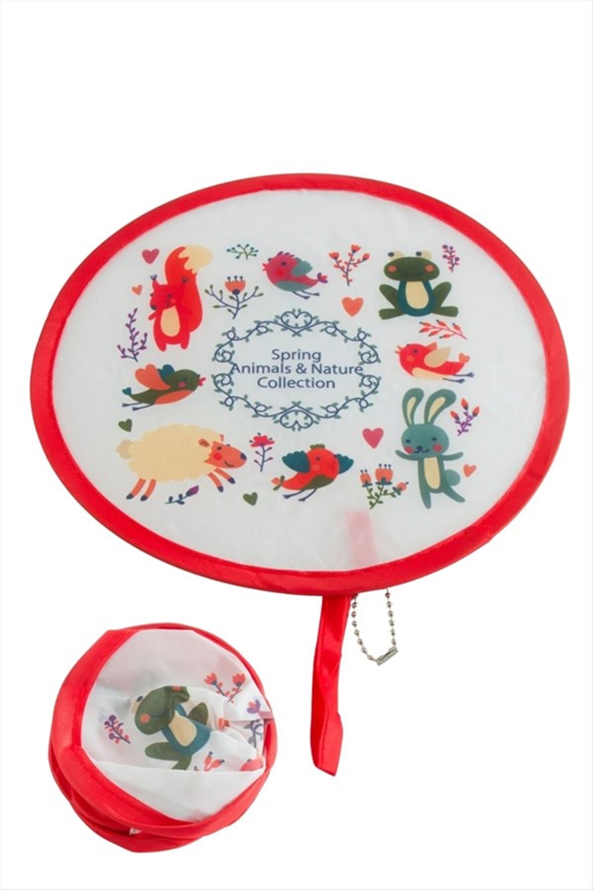 Kore Yelpaze 20 cm - Kırmızı