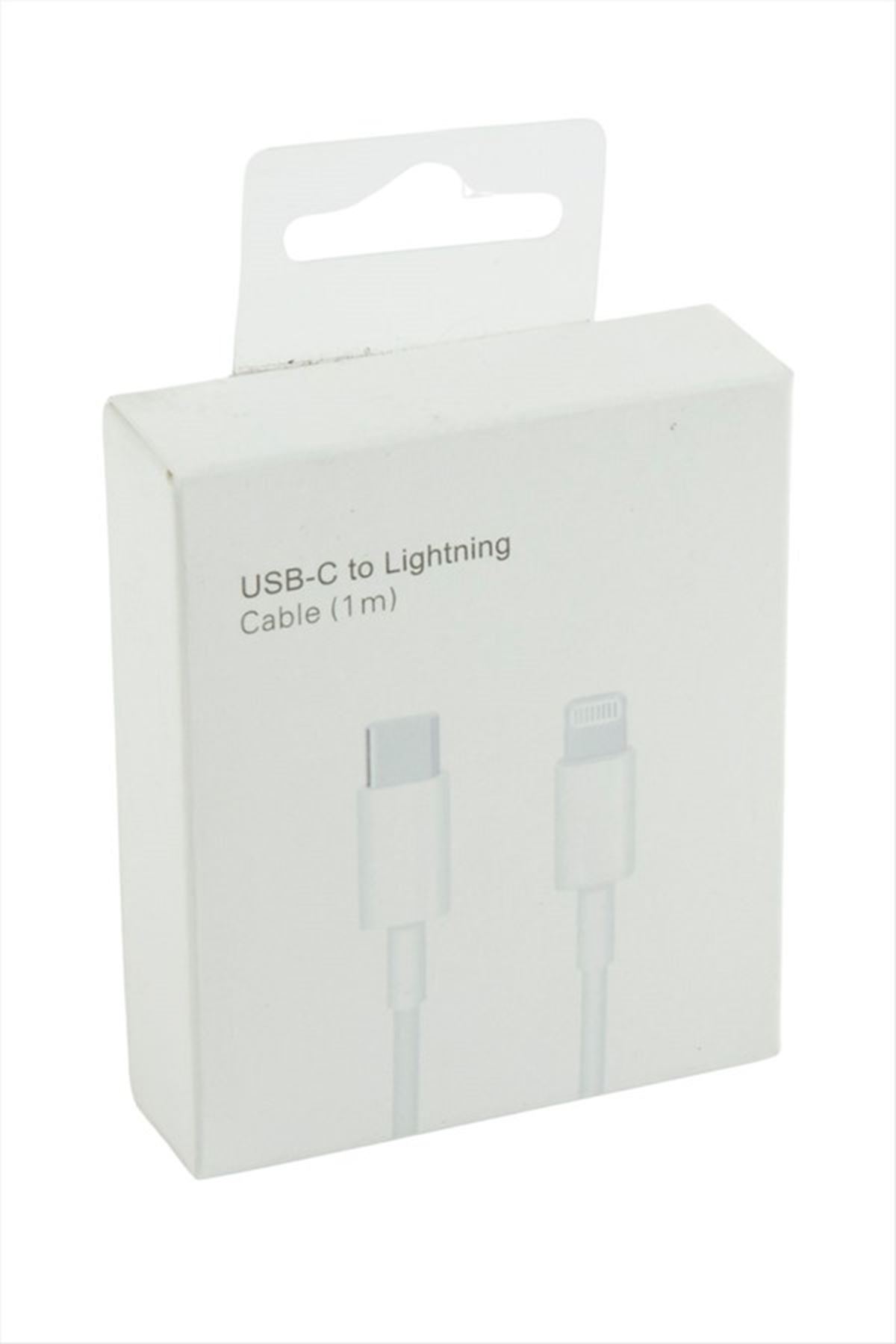İphone Type C Lighting Data Şarj Kablosu 1 metre - Beyaz