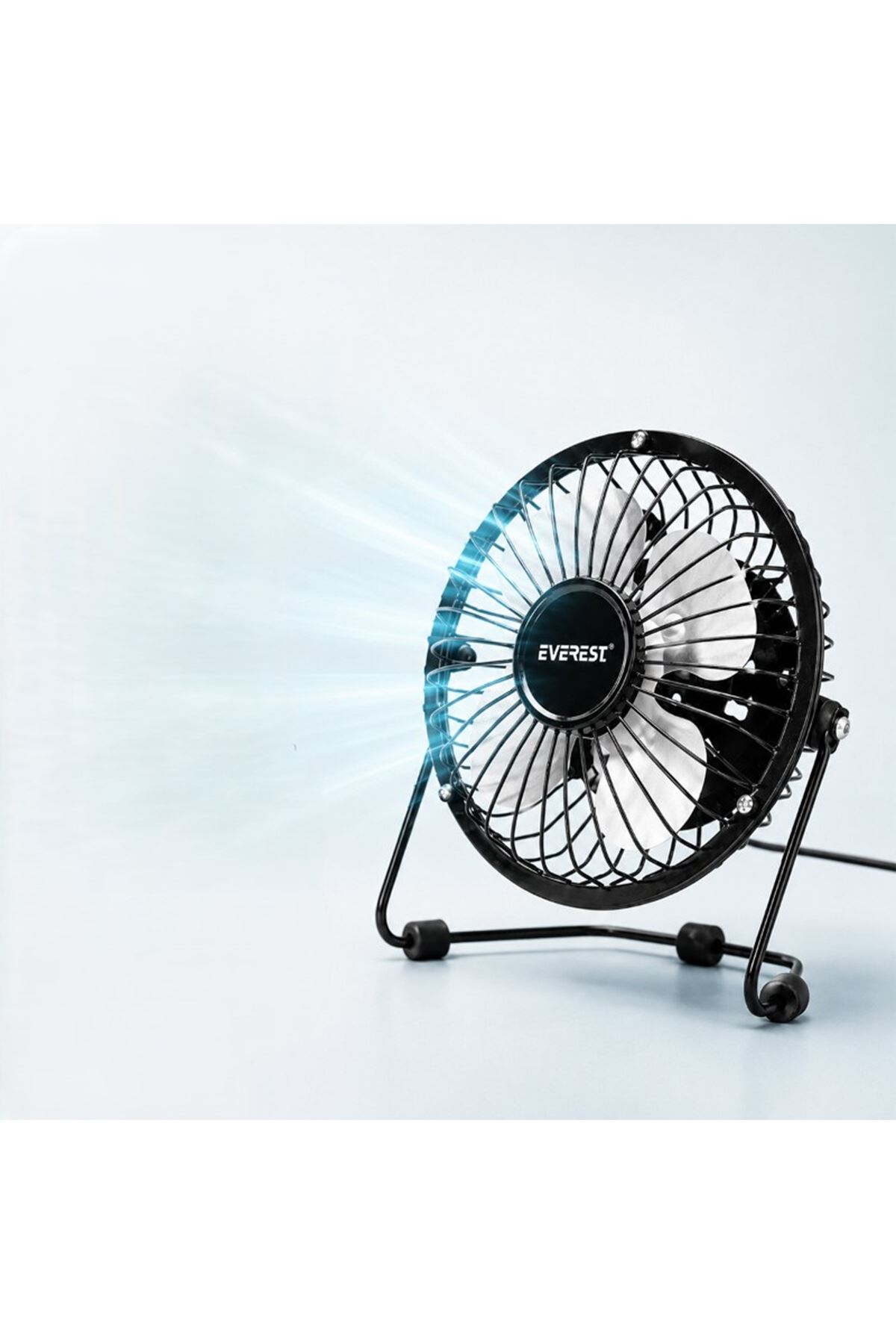 Masaüstü Mini USB Fan - Metal Gövdeli - Ultra Sessiz