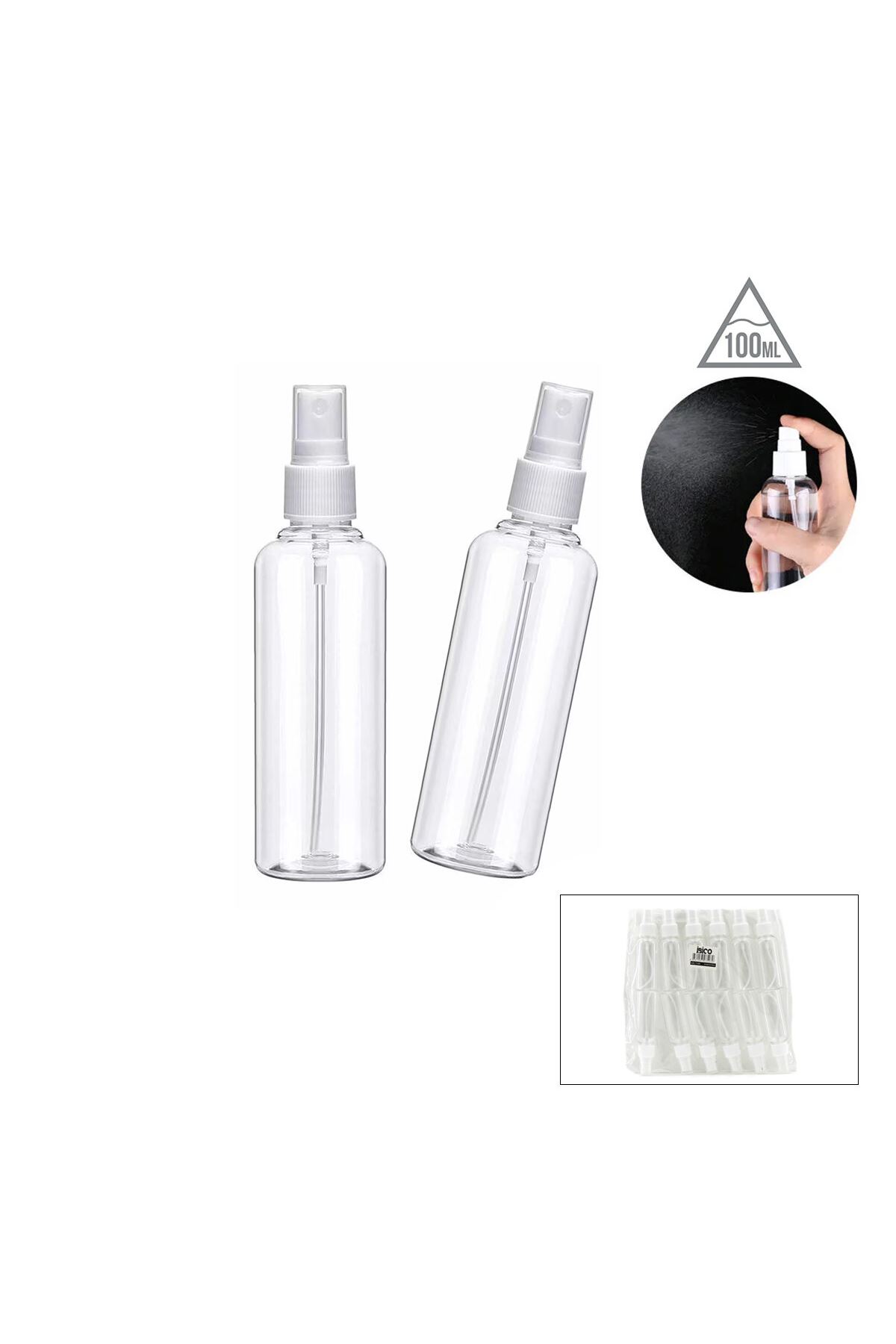 Boş Sprey Şişesi - 100 ml - Plastik - Şeffaf