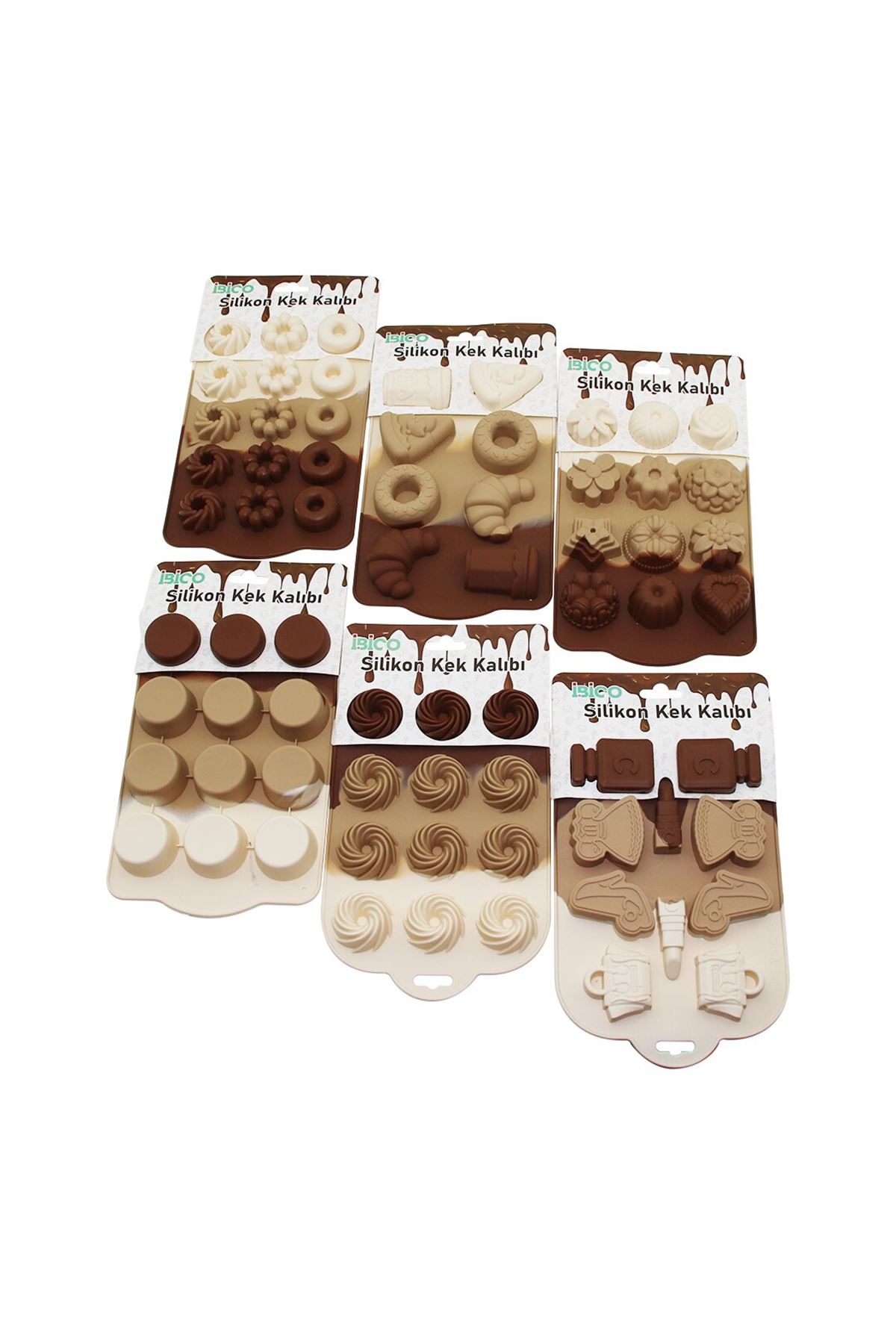 Mini Muffin Kek Kalıbı - Silikon - Karışık Model