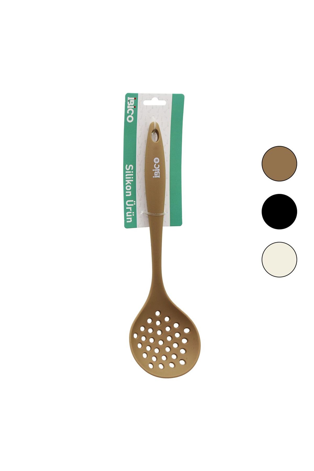 Silikon Kevgir - 28.5 cm Boyut - Renkli Silikon Saplı