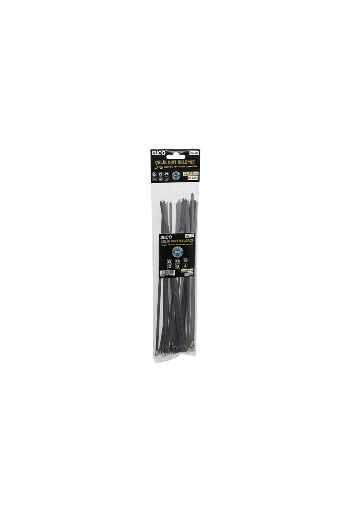 25'li Cırt Kelepçe - Paslanmaz Çelik - Kablo Bağı