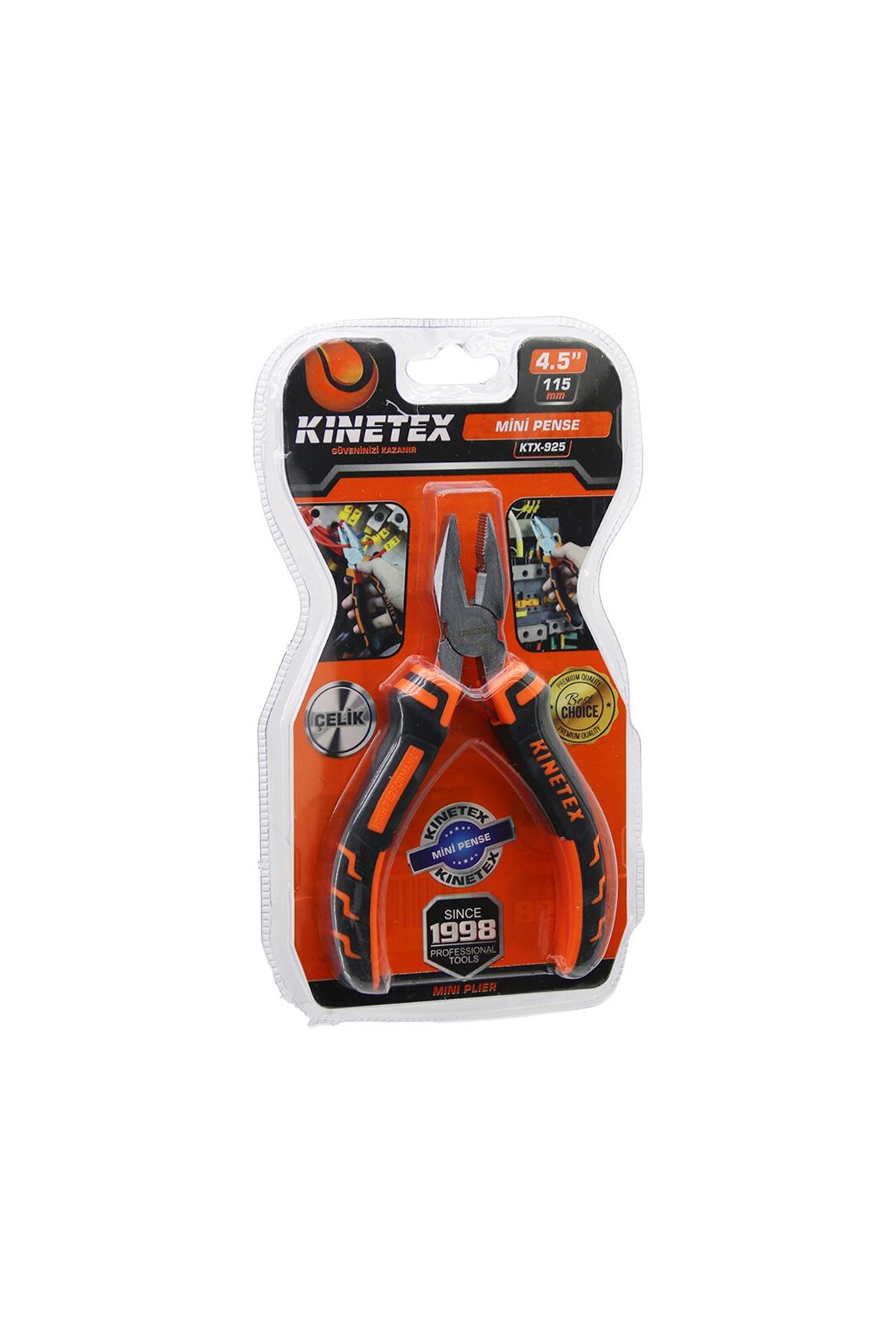 Mini Çelik Pense - 4.5 İnç - 115 mm - Yaylı