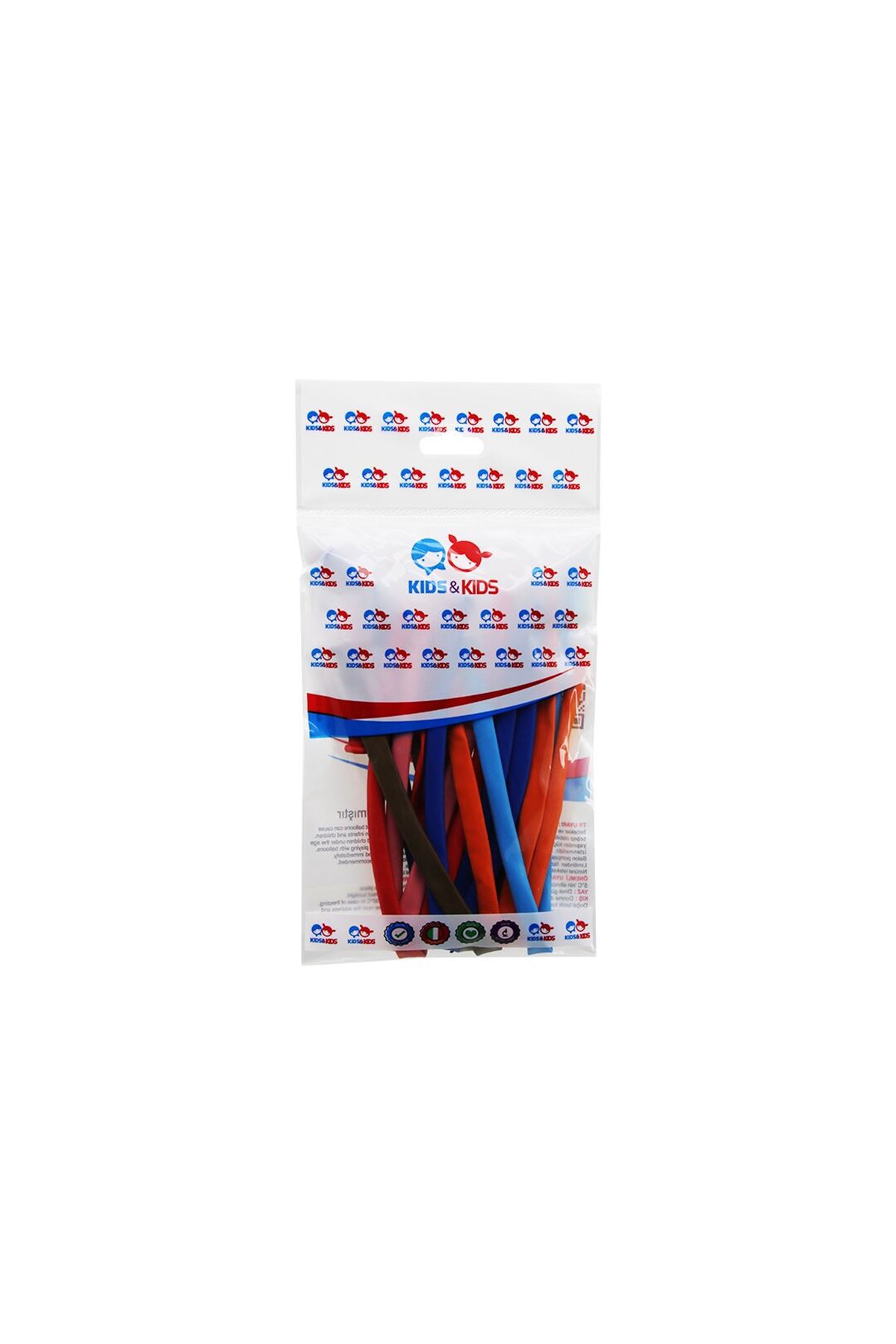10'lu Sosis Balon - Renkli - Paketli