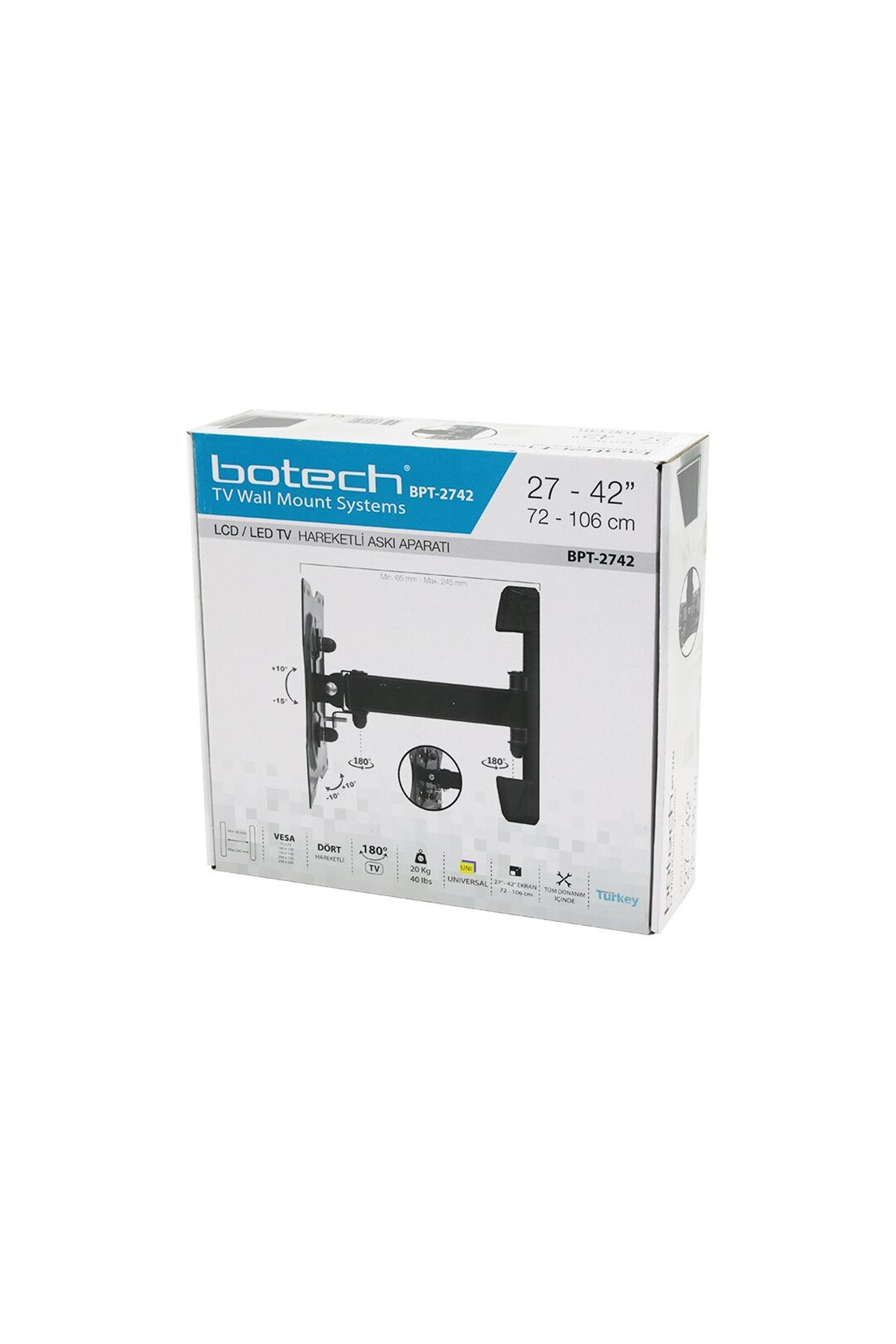 Hareketli TV Askı Aparatı - 27-42 İnç - 72-106 cm - LCD LED TV Uyumlu