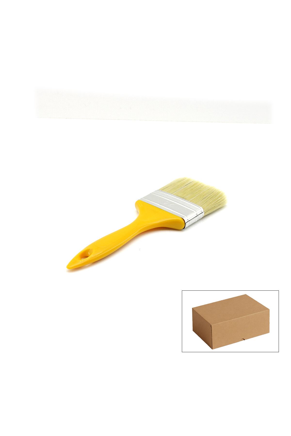 Kestirme Boya Fırçası - 70 mm - Sarı Saplı - No 3