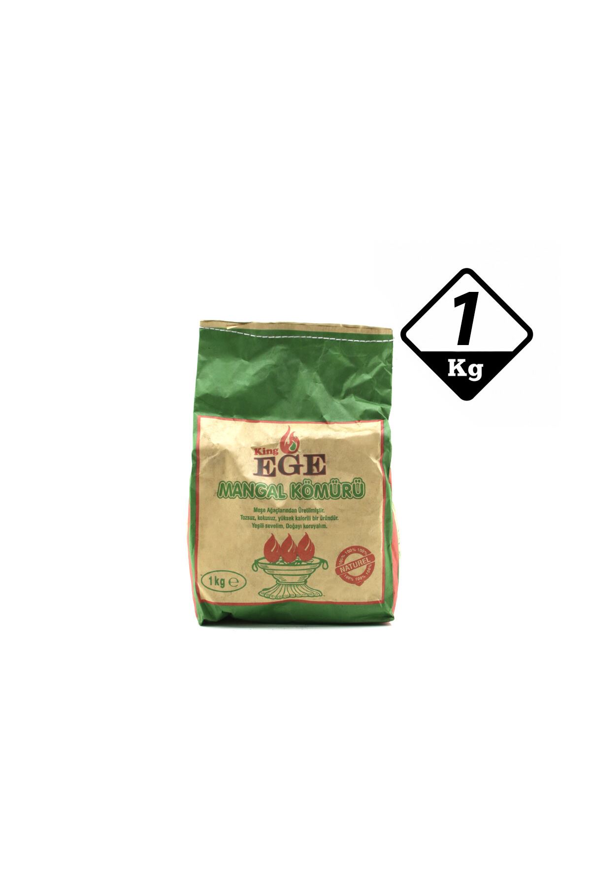 1 kg Mangal Kömürü - Çıra Hediyeli - Meşe Kömürü