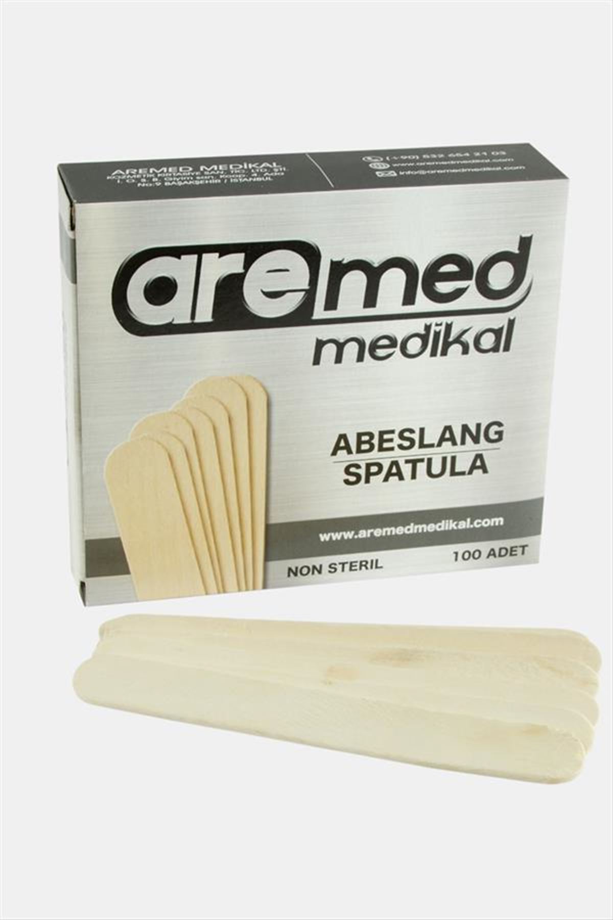 100 Adet Spatula - Kahverengi