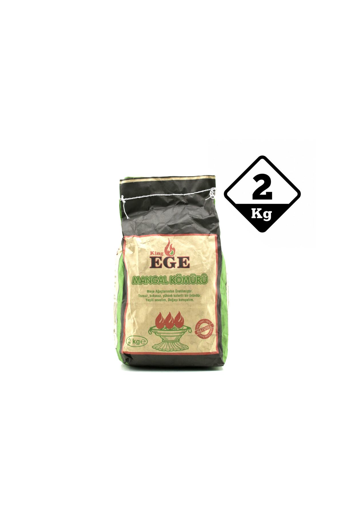 2 kg Mangal Kömürü - Çıra Hediyeli - Meşe Kömürü
