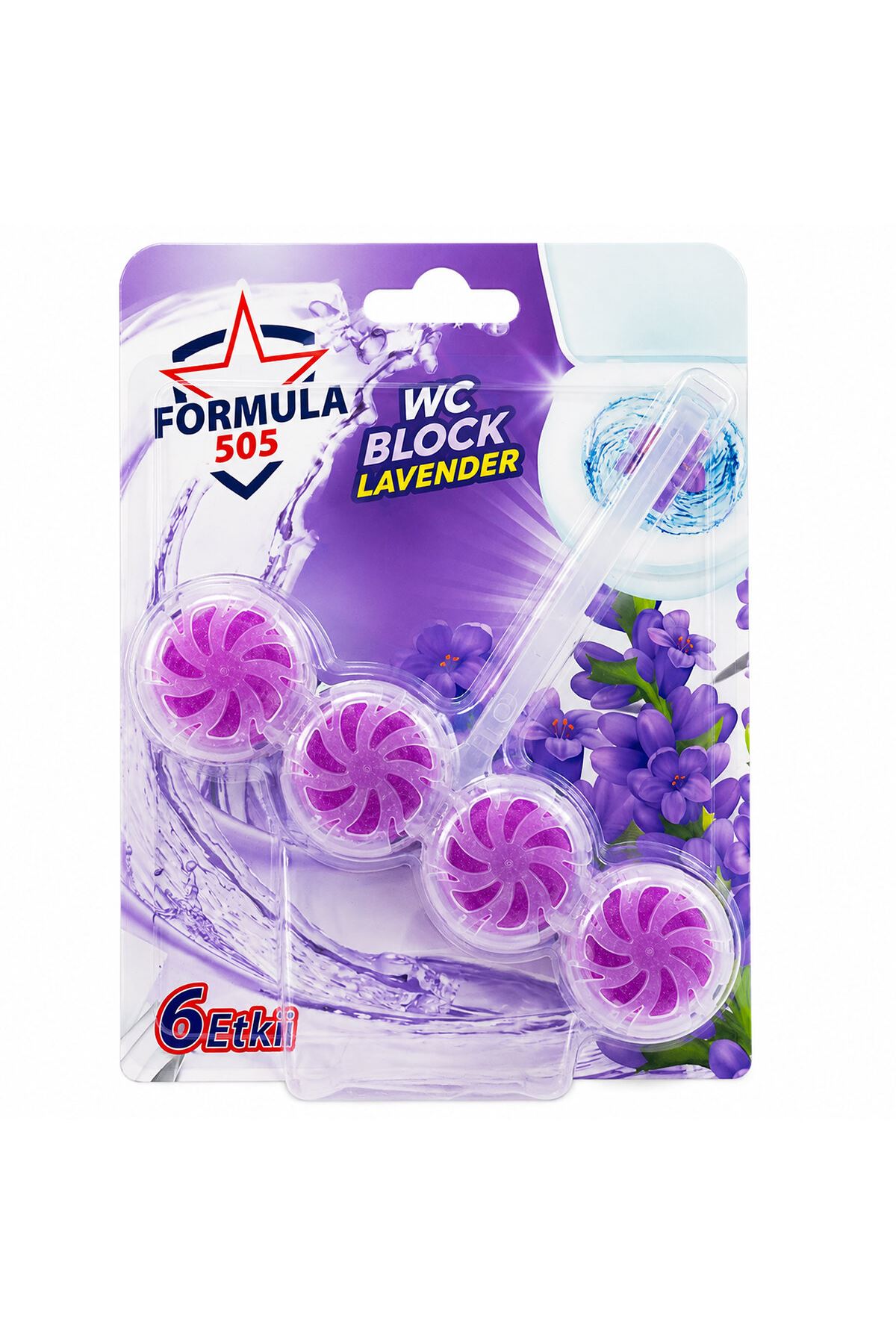 4'lü WC Blok - Lavanta Kokulu - 2 Adet - 6 Etkili - 200 gr