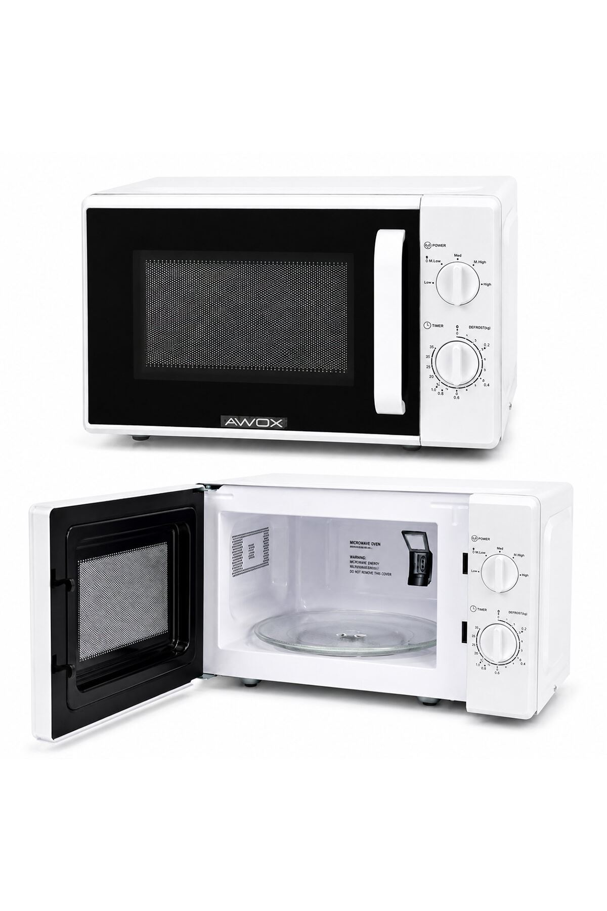 Beyaz Mikrodalga Fırın - Klasik Ön Panel - 20 Litre Kapasite
