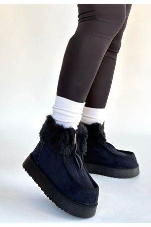 Zinya Siyah Süet Bot