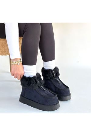 Zinya Siyah Süet Bot