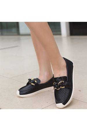 Riwan Siyah Cilt Babet Ayakkabı