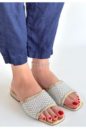 Ortu Gold Cilt İşlemeli Terlik