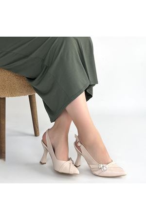 Jedda Bej Cilt Topuklu Ayakkabı