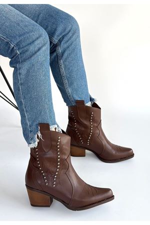 Matin Acı Kahve Cilt Topuklu Bot