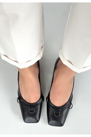Cande Siyah Cilt Topuklu Ayakkabı