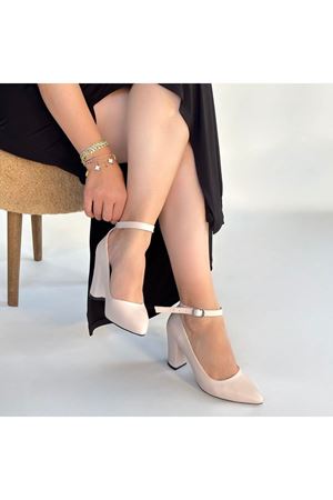 Rity Bej Cilt Topuklu Ayakkabı