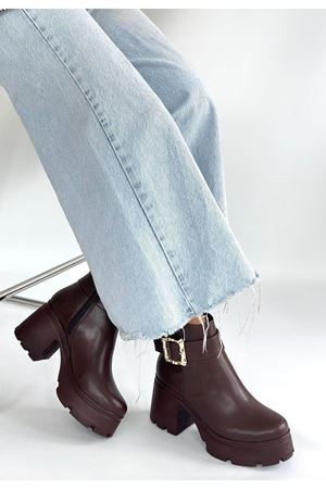 Pinma Kahverengi Cilt Topuklu Bot