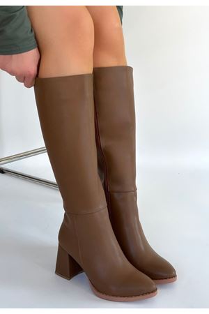 Morena Vizon Cilt BejTopuklu Çizme