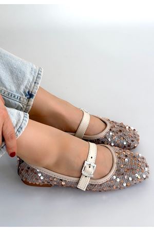 Moden Bej Süet Babet Ayakkabı