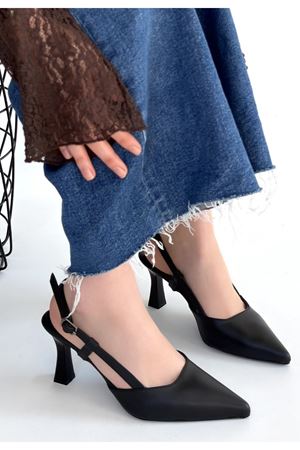 Hoost Siyah Cilt Topuklu Ayakkabı