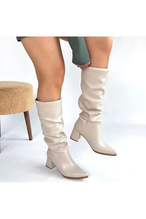 Pitay Ten Cilt Topuklu Çizme