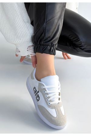 Lendo Beyaz Cilt Bağcıklı Spor Ayakkabı