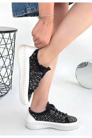 Guji Siyah Kot Bağcıklı Spor Ayakkabı