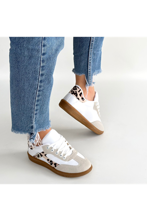 Mier Beyaz Cilt Bağcıklı Spor Ayakkabı