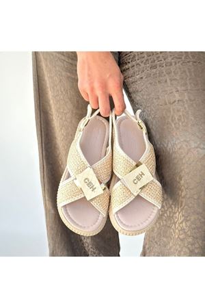 Cate Bej Hasır Cilt Sandalet