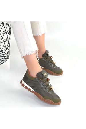 Tues Yeşil Nubuk Bağcıklı Spor Ayakkabı