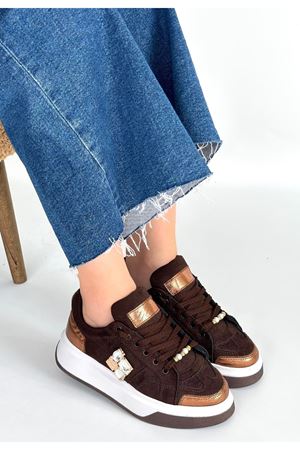 Ceans Kahverengi Süet Bağcıklı Spor Ayakkabı