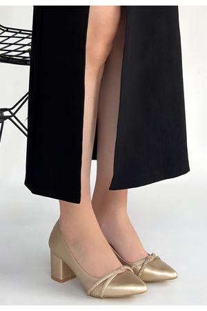 Rewin Gold Cilt Topuklu Ayakkabı