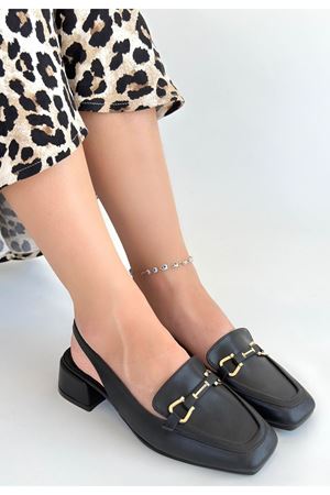 Joone Siyah Cilt Topuklu Ayakkabı