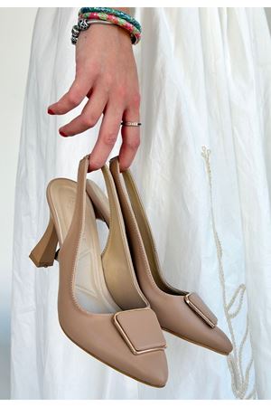 Pıert Nude Cilt Topuklu Ayakkabı