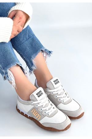 Marje Beyaz Cilt Bağcıklı Spor Ayakkabı