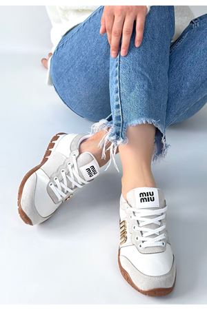 Marje Beyaz Cilt Bağcıklı Spor Ayakkabı