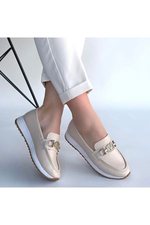 Otra Bej Cilt Babet Ayakkabı