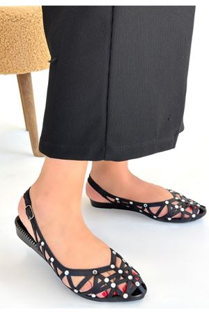 Faty Siyah Cilt Babet Ayakkabı