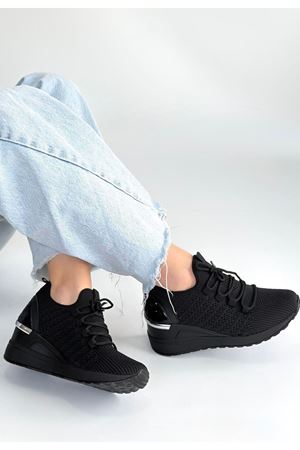Weor Siyah Triko Bağcıklı Spor Ayakkabı