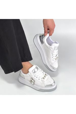 Ceans Beyaz Cilt Bağcıklı Spor Ayakkabı
