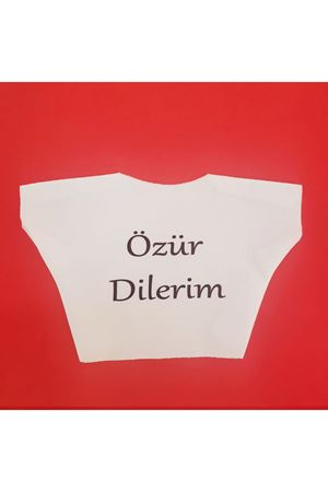 Özür Dilerim Yazılı Peluş Oyuncak Ayı Tişörtü